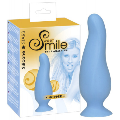 FALLO ANALE ANATOMICO SWEET SMILE \"HOPPER\" BLU - 10 CM