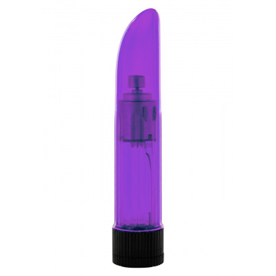 VIBRATORE CLASSICO TRASPARENTE \"CRYSTAL CLEAR LADYFINGER\" VIOLA - 11.5 CM