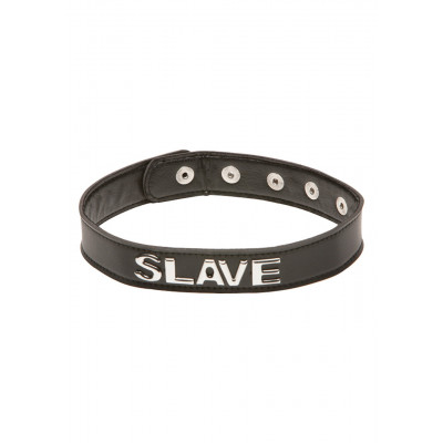 COLLARE IN PELLE X-PLAY \"SLAVE\" NERO