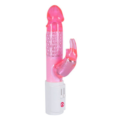 VIBRATORE CON STIMOLATORE CLITORIDE \"SPARKLING CLEAR RABBIT\"