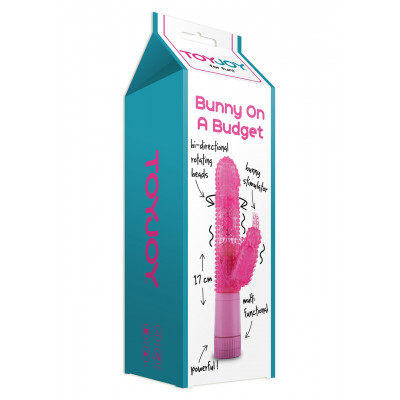 VIBRATORE RABBIT CON TESTA ROTANTE "BUNNY ON A BUDGET" - 17 CM