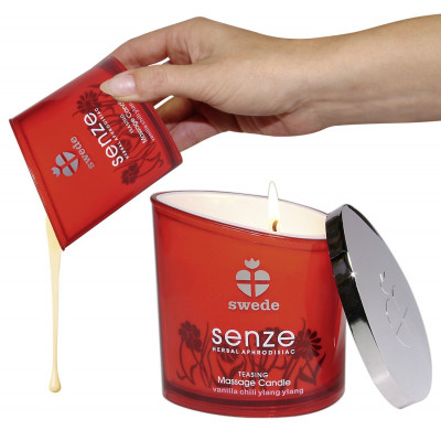 CANDELA DA MASSAGGIO VANIGLIA PEPERONCINO E HAIKU \"SENZE\"