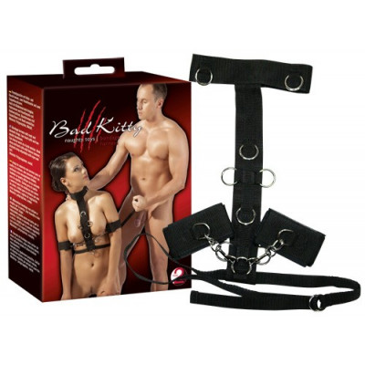 IMBRACATURA COSTRITTIVA COLLO E PANCIA BAD KITTY \"HARNESS\"