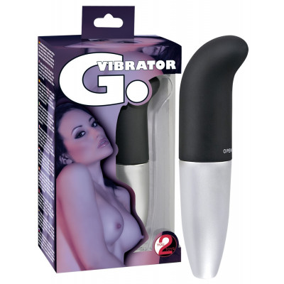 MINI VIBRATORE CON STIMOLAZIONE PUNTO G "G." NERO - 13 CM