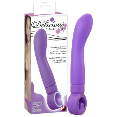 VIBRATORE PUNTO G CON CONTROLLO LED \"DELICIOUS\" - 22 CM