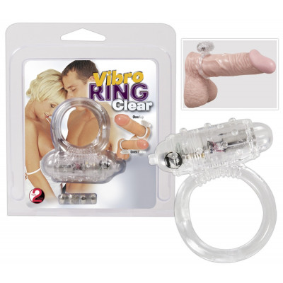 ANELLO FALLICO VIBRANTE IN SILICONE "VIBRO RING" TRASPARENTE