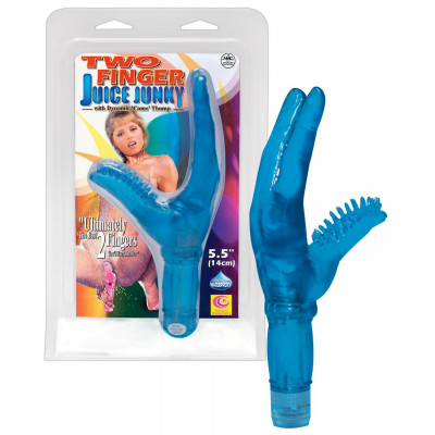 STIMOLATORE VIBRANTE VAGINA E CLITORIDE "TWO FINGER JUICE JUNKY"