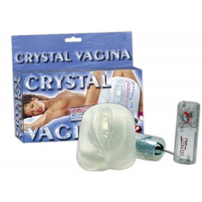 VAGINA MASTURBATORE CON VIBRAZIONE \"CRYSTAL\" 