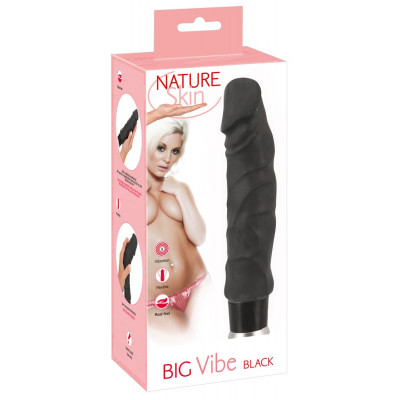 VIBRATORE REALISTICO NATURE SKIN \"BIG VIBE BLACK\"