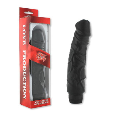 VIBRATORE REALISTICO "PERFECT PLEASURES" NERO - 22 CM