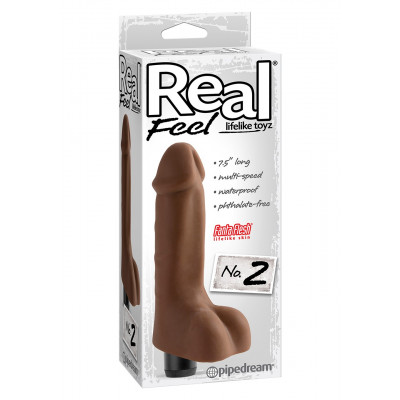 VIBRATORE REALISTICO \"REAL FEEL LIFELIKE 2\" BROWN - 20 CM